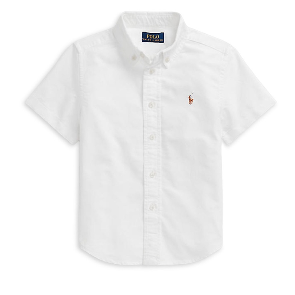 Polo by Ralph Lauren White Short-Sleeve Button-Down Shirt